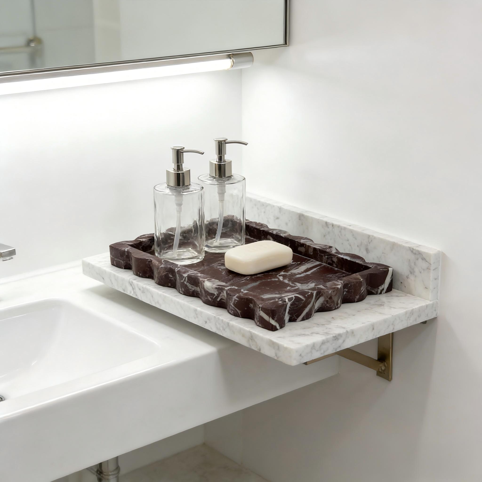 Natural Purple Ross Scalloped  - Marble Serving Board 评论和价格
