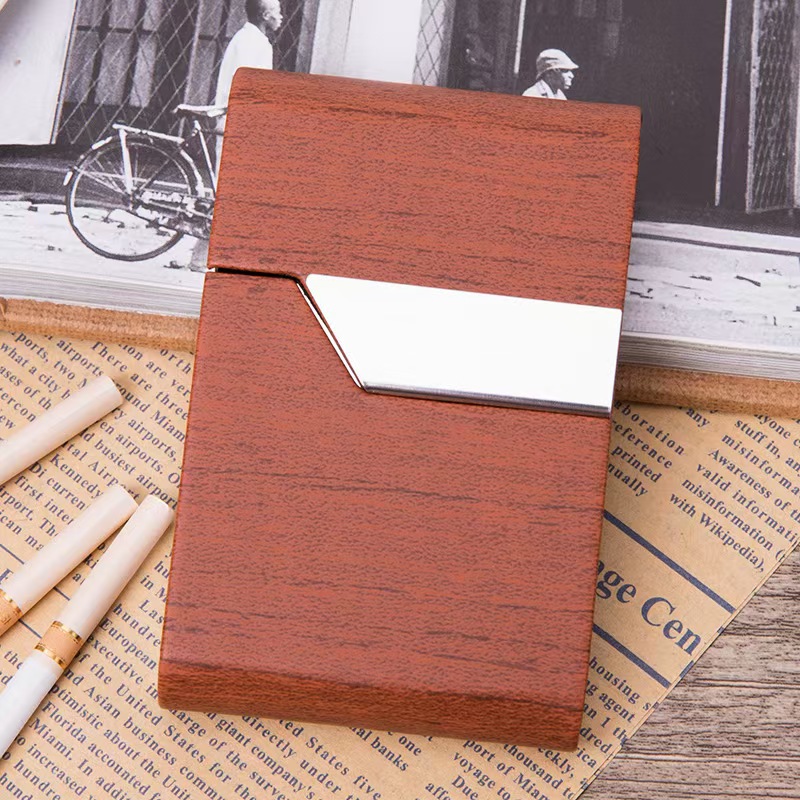 7 Slot Stainless Steel Cigaret - Leather Card Wallet 评论和价格