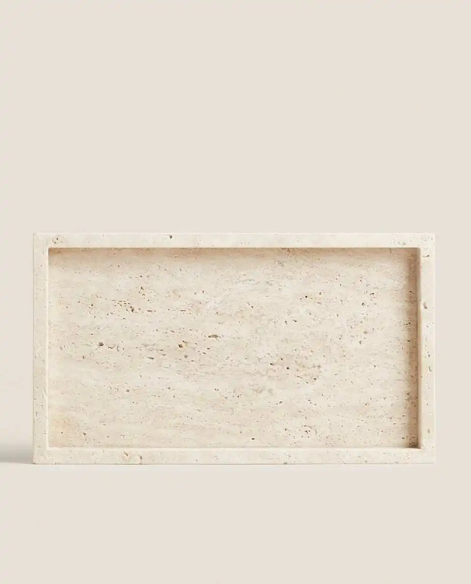 Wabi-Sabi Style Yellow Travert - Marble Serving Board 评论和价格
