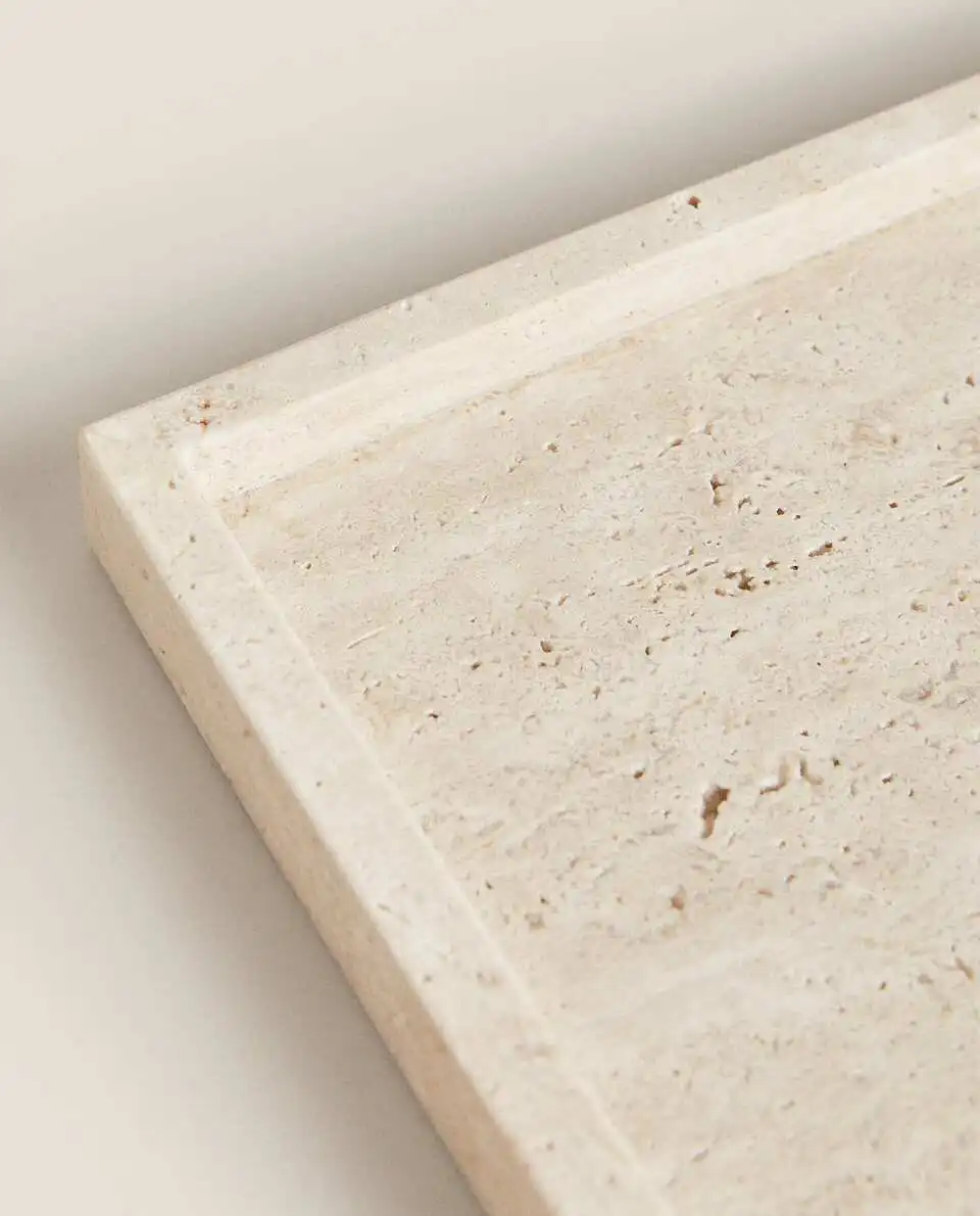 Wabi-Sabi Style Yellow Travert - Marble Serving Board 评论和价格