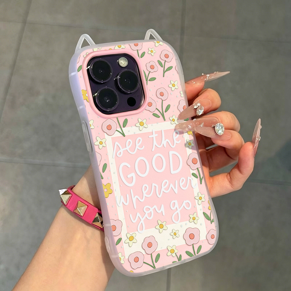 Flower Matte Phone Case For iP - Apple Iphone 15 评论和价格