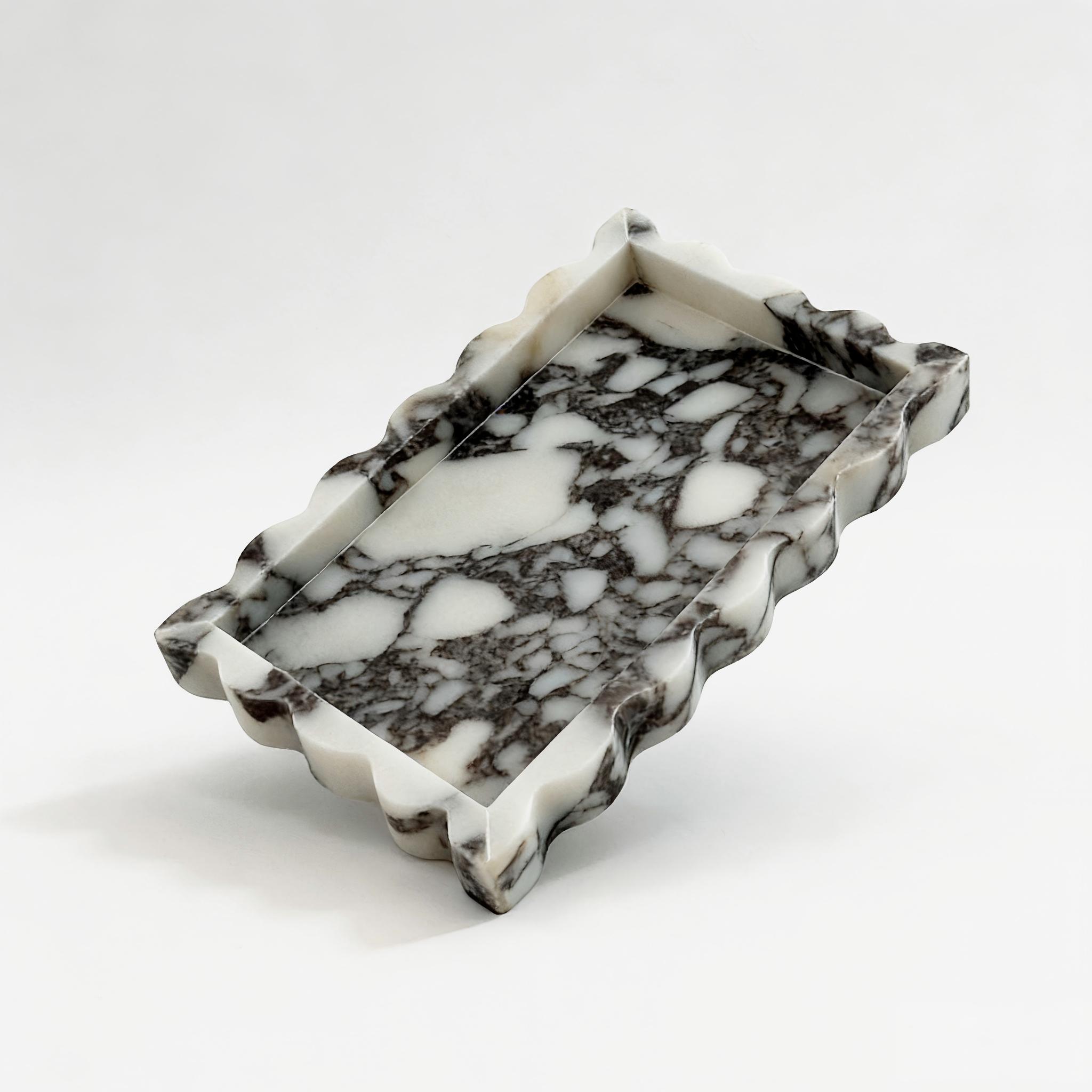 Calacatta Viola Scalloped Marb - Marble Serving Board 评论和价格