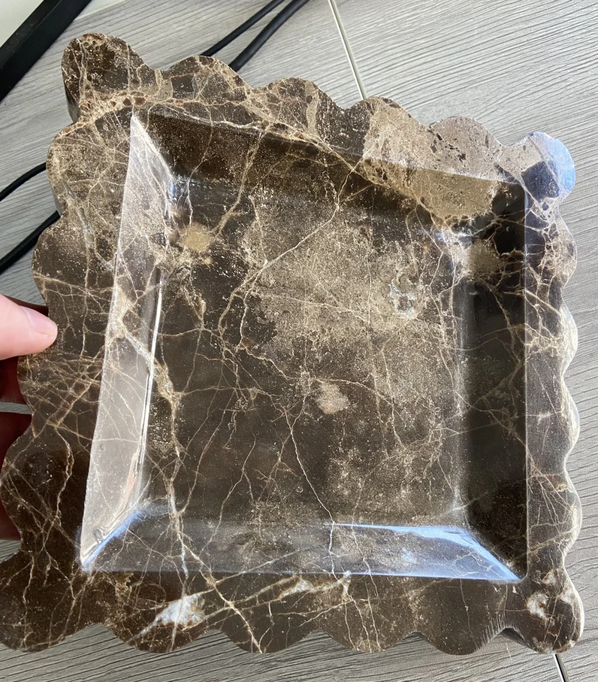 Square Scallop Tray Travertine - Marble Serving Board 评论和价格