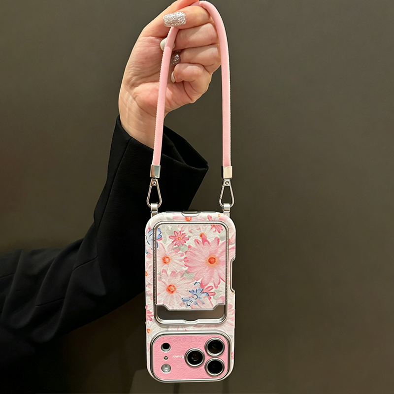 Pink Floral Faux Leather Textu - Leather Card Wallet 评论和价格