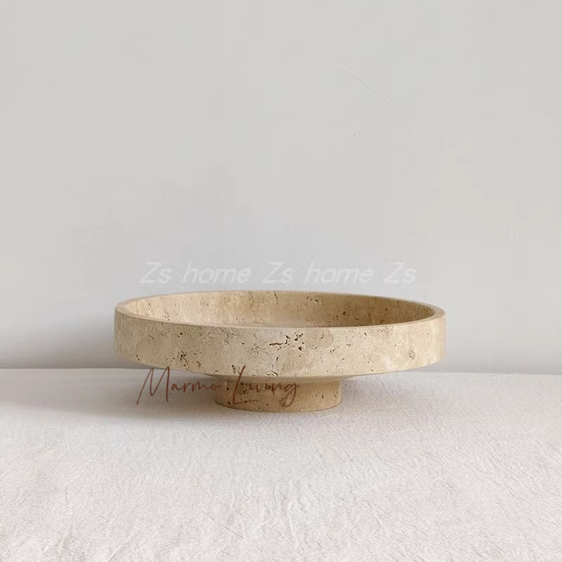 Beige Travertine Bowl Wabi Sab - Marble Serving Board 评论和价格