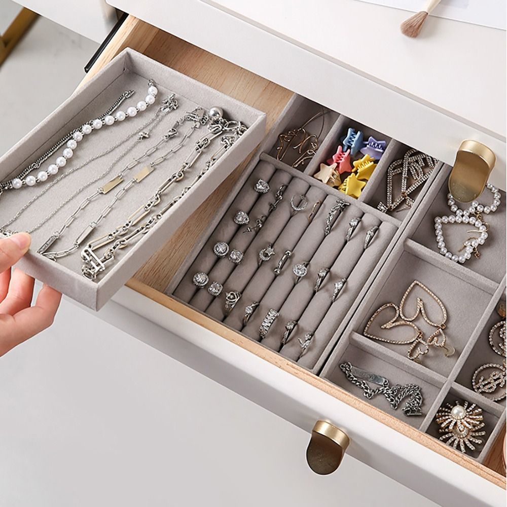 Organizer Box Stackable Velvet - Velvet Jewelry Box 评论和价格