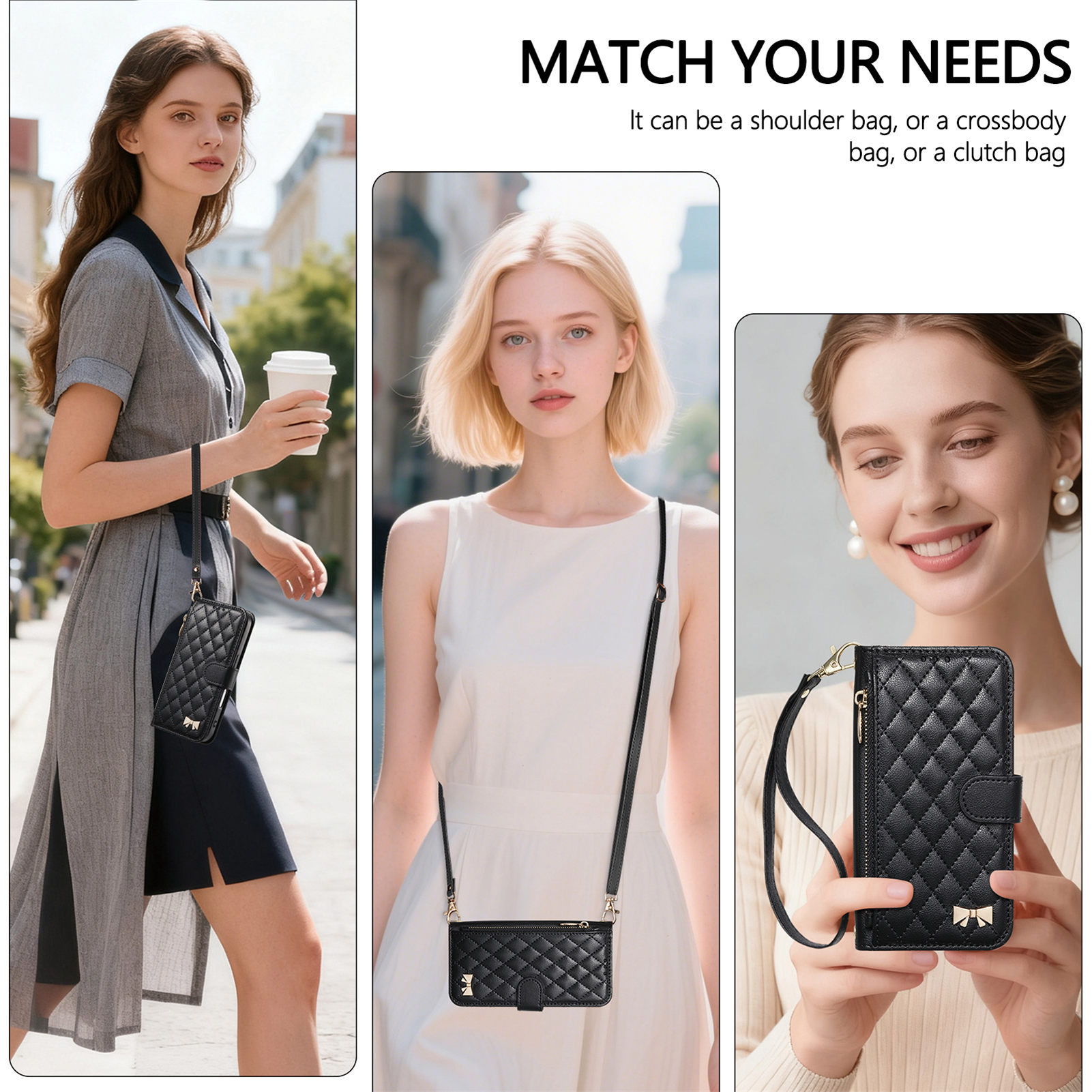 PU Leather Zipper Crossbody Fl - Leather Card Wallet 评论和价格