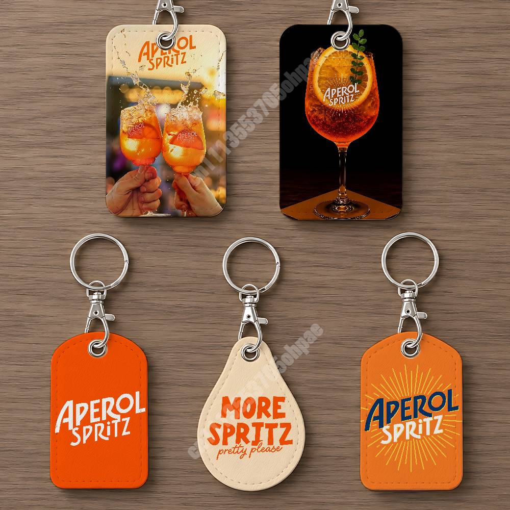 Orange Prosecco A-Aperol S-Spr - Leather Card Wallet 评论和价格